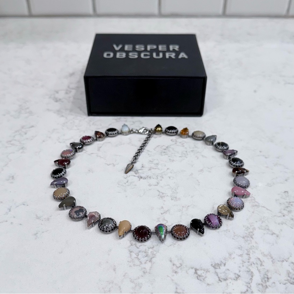 Vesper Obscura Layering Choker in Punk Rocks (Silver) - Picture 3 of 4